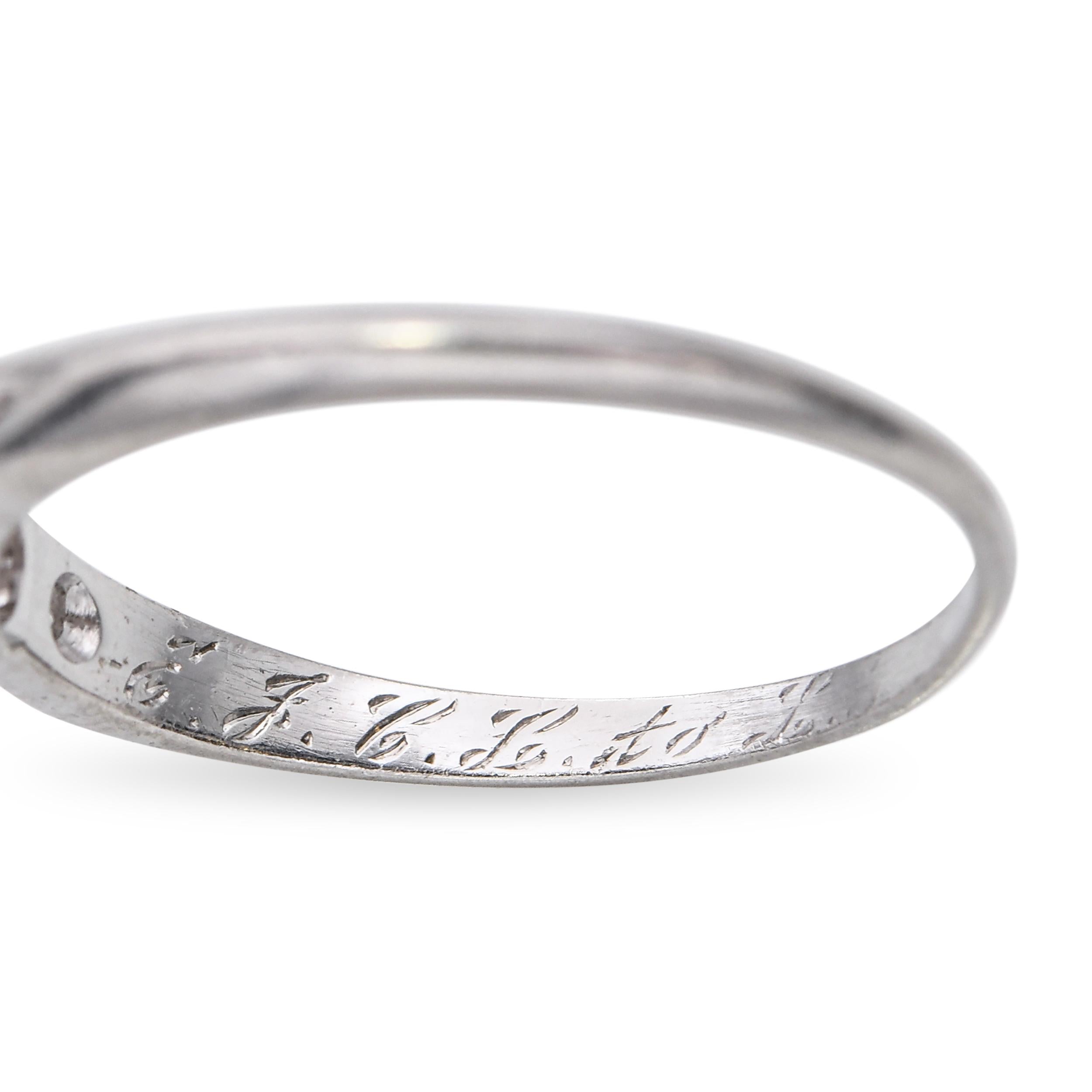 Antique Platinum 0.30tcw Diamond Engagement Ring