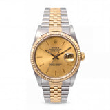 Vintage 1989 Rolex Datejust Two Tone Automatic Watch Ref 16233