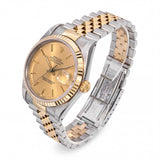 Vintage 1989 Rolex Datejust Two Tone Automatic Watch Ref 16233