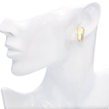 Vintage 18k Yellow Gold Diamond Huggie Earrings