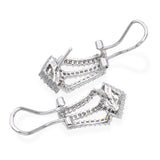 18k White Gold 1.00tcw Diamond Geometric Design Earrings