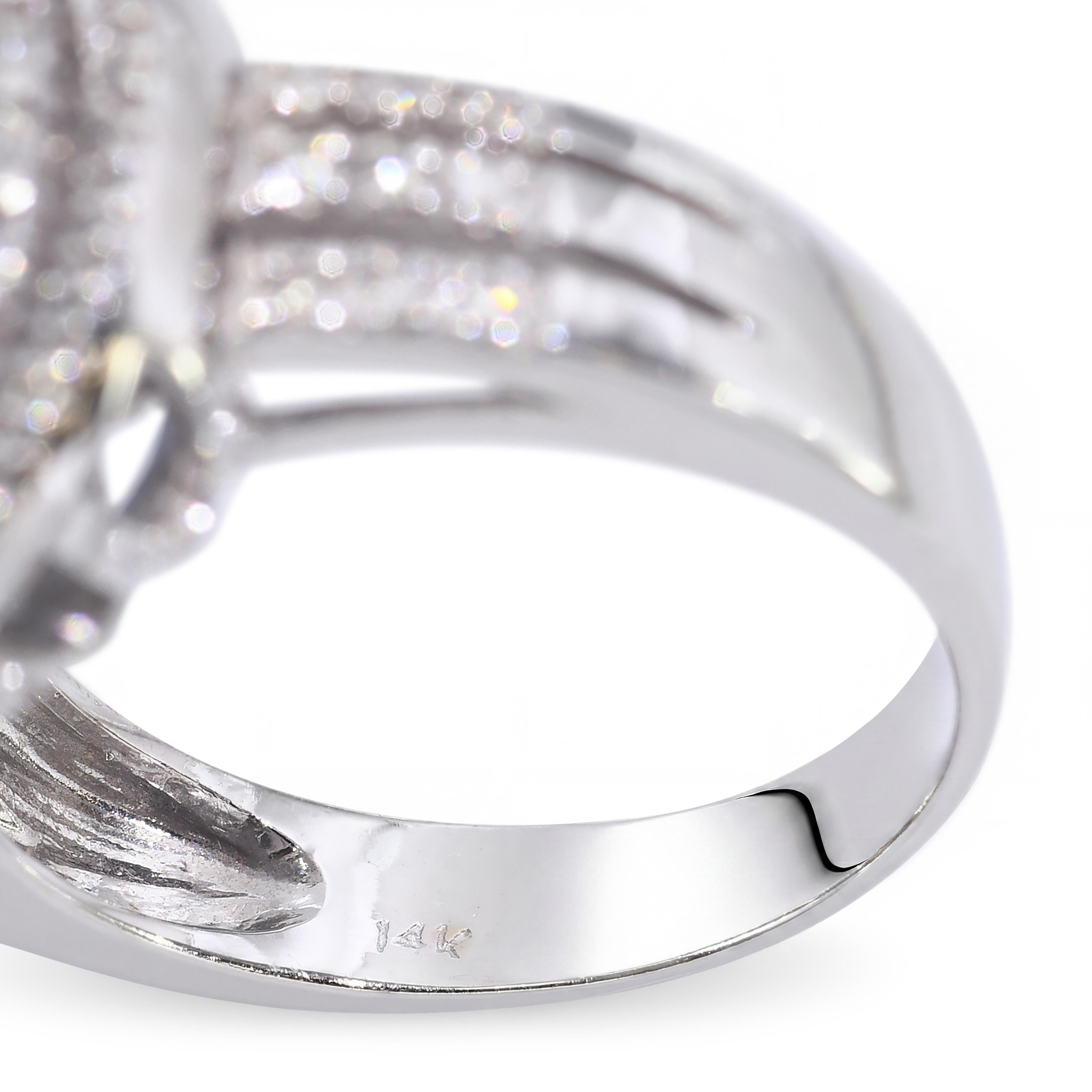 14k White Gold 1.55ct Tanzanite & Diamond Ring