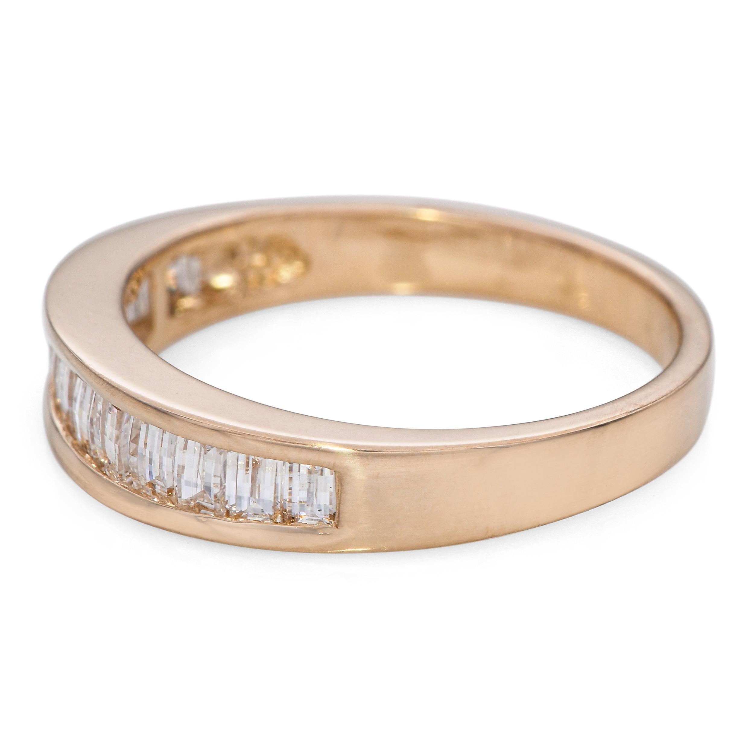 14k Yellow Gold 0.78tcw Pixel Cut Diamond Band Ring