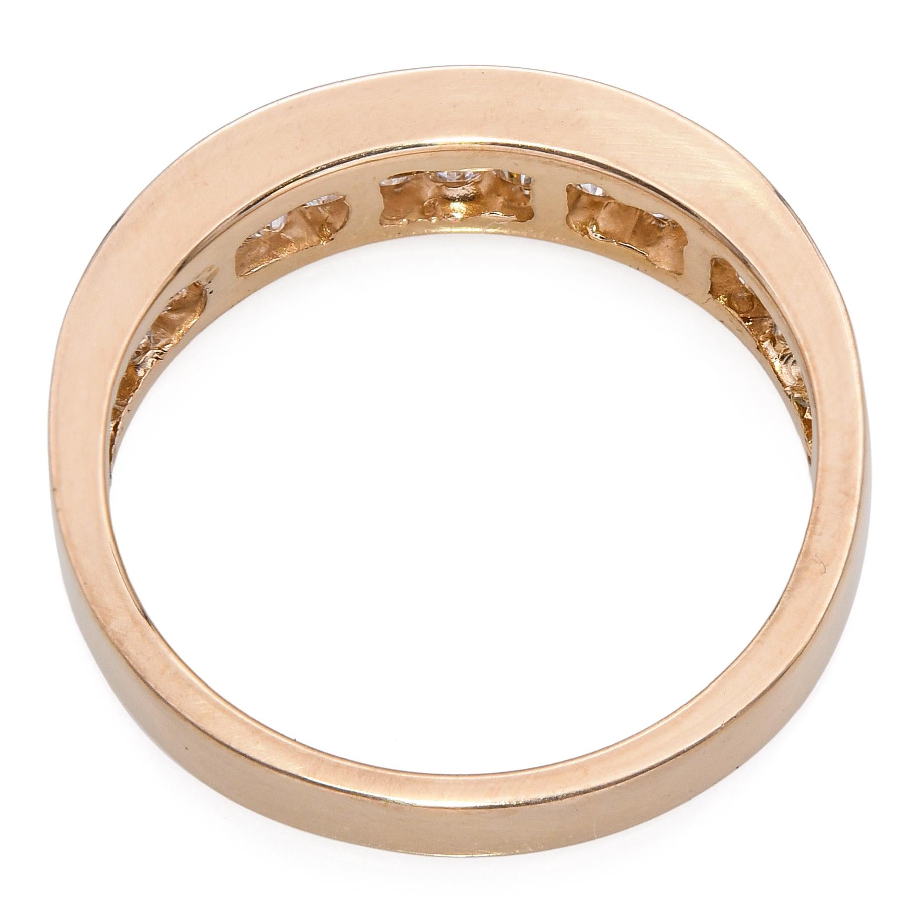 14k Yellow Gold 0.78tcw Pixel Cut Diamond Band Ring