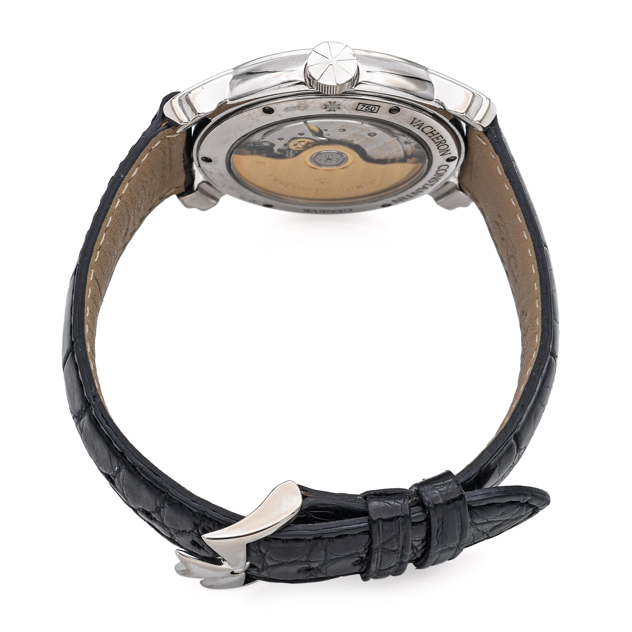 Vacheron Constantin Malte 18k White Gold Skeleton Date Automatic Men's Watch