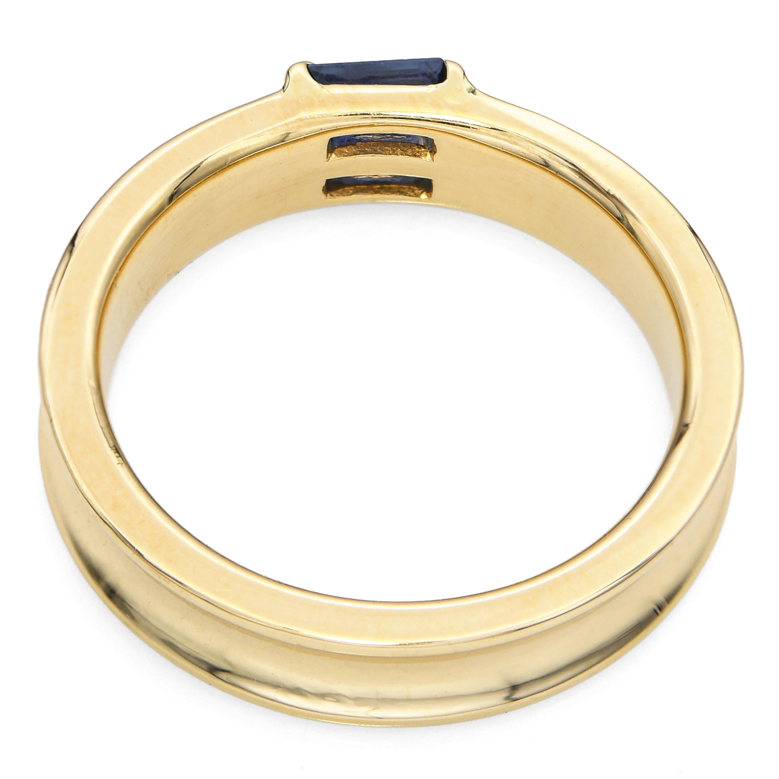 Tiffany & Co. 18k Yellow Gold Sapphire Band Ring