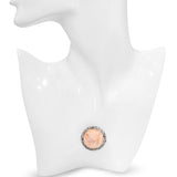 Edwardian Silver and 13k Gold Coral and Diamond Cameo of Psyche Pendant Brooch