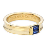 Tiffany & Co. 18k Yellow Gold Sapphire Band Ring
