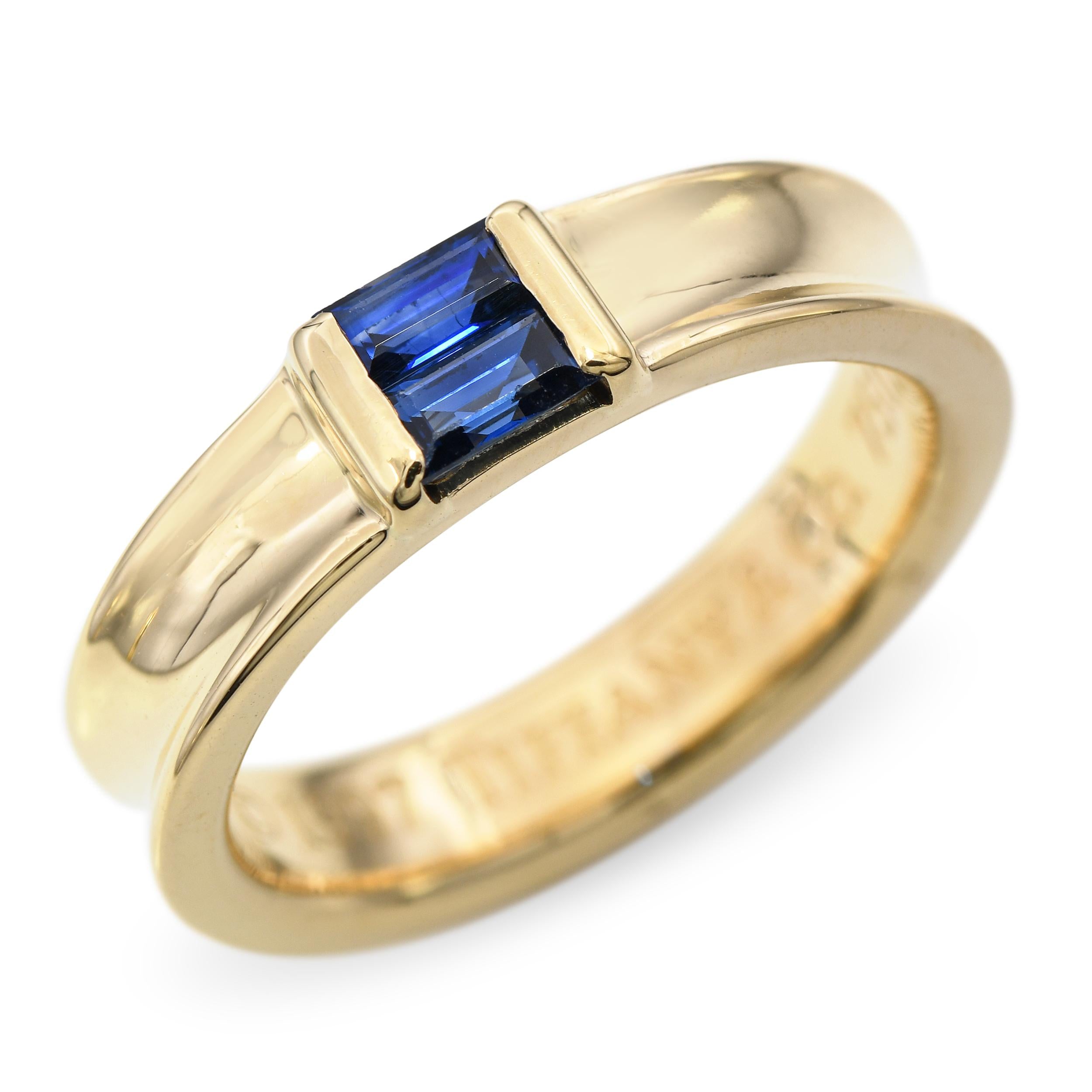 Tiffany & Co. 18k Yellow Gold Sapphire Band Ring