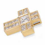 18k Yellow Gold 2.55tcw I VS Diamond Cross Pendant