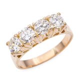 Vintage 18k Yellow Gold 1.02tcw Diamond Four Stone Ring