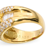 18k Yellow Gold 2.66ct Ruby Cabochon and Diamond Statement Ring