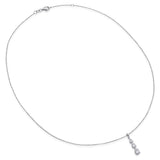 14k White Gold 0.25tcw H VS Diamond Drop Pendant Necklace