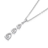 14k White Gold 0.25tcw H VS Diamond Drop Pendant Necklace