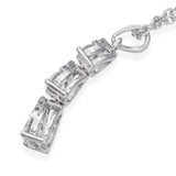 14k White Gold 0.25tcw H VS Diamond Drop Pendant Necklace