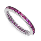 Vintage Platinum 1.05tcw Ruby Channel Set Eternity Band