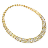 Vintage 18K Yellow Gold 13.55ctw Diamond Collar Necklace