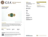 18k Yellow Gold Blue Green Tourmaline Sculptural Figural Ring GIA