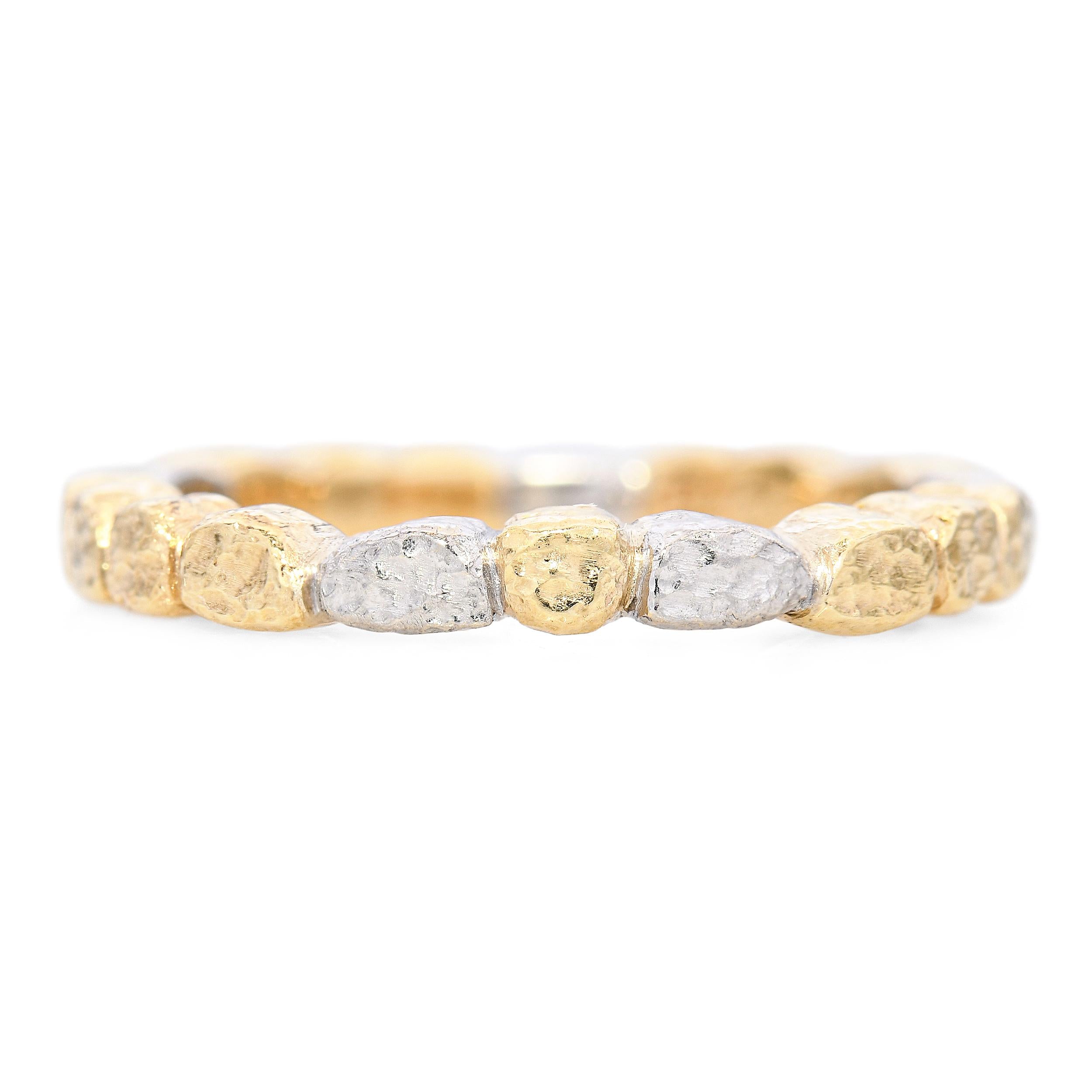 18k Yellow Gold and Palladium Two-Tone Band Ring