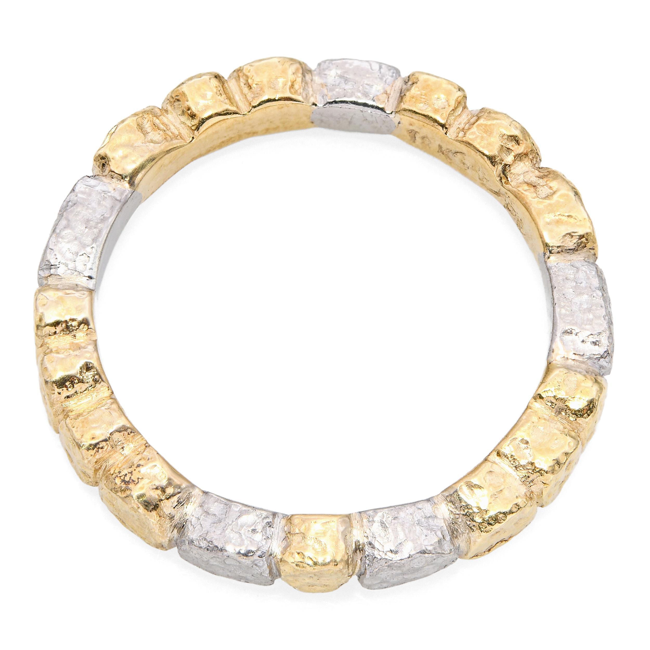 18k Yellow Gold and Palladium Two-Tone Band Ring