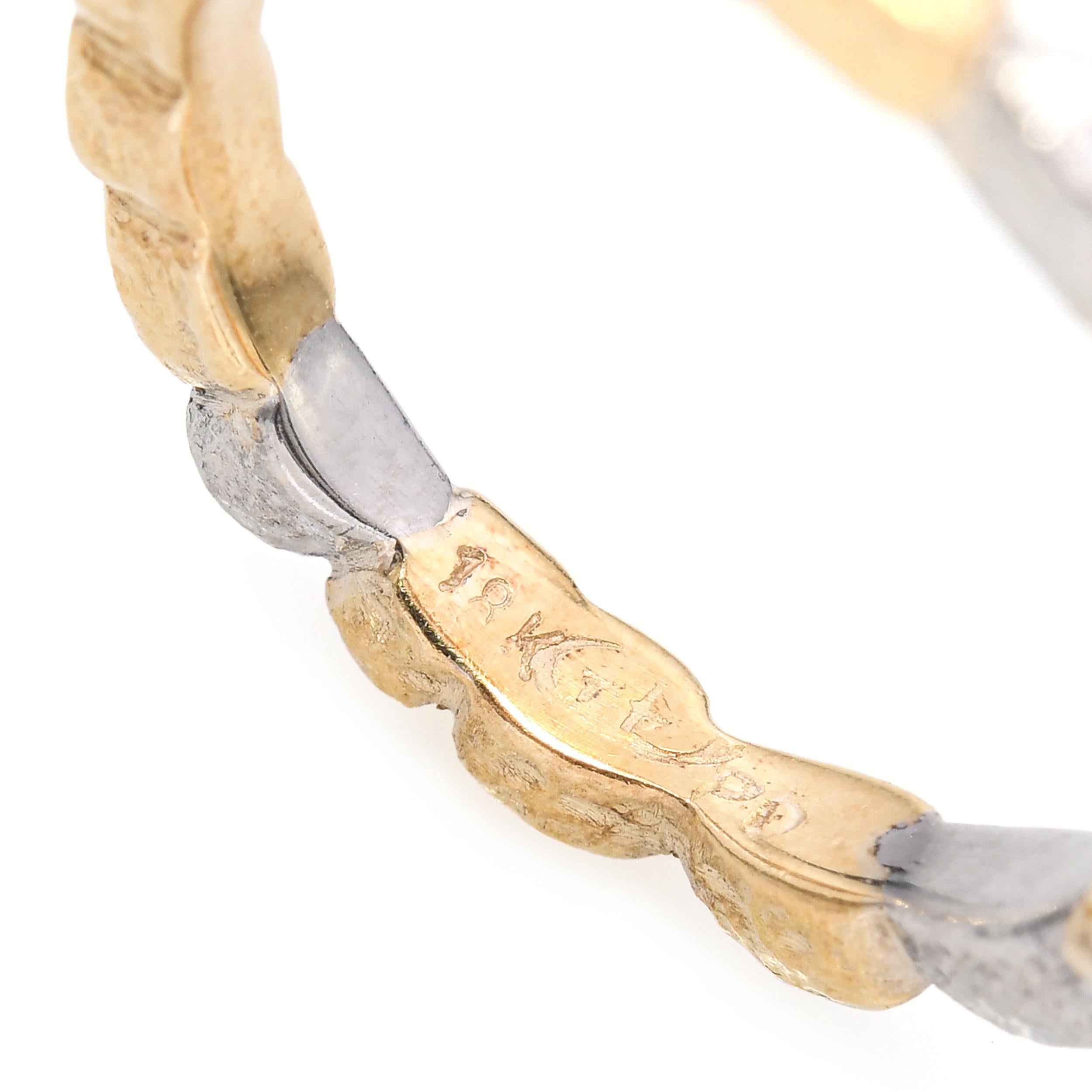 18k Yellow Gold and Palladium Two-Tone Band Ring