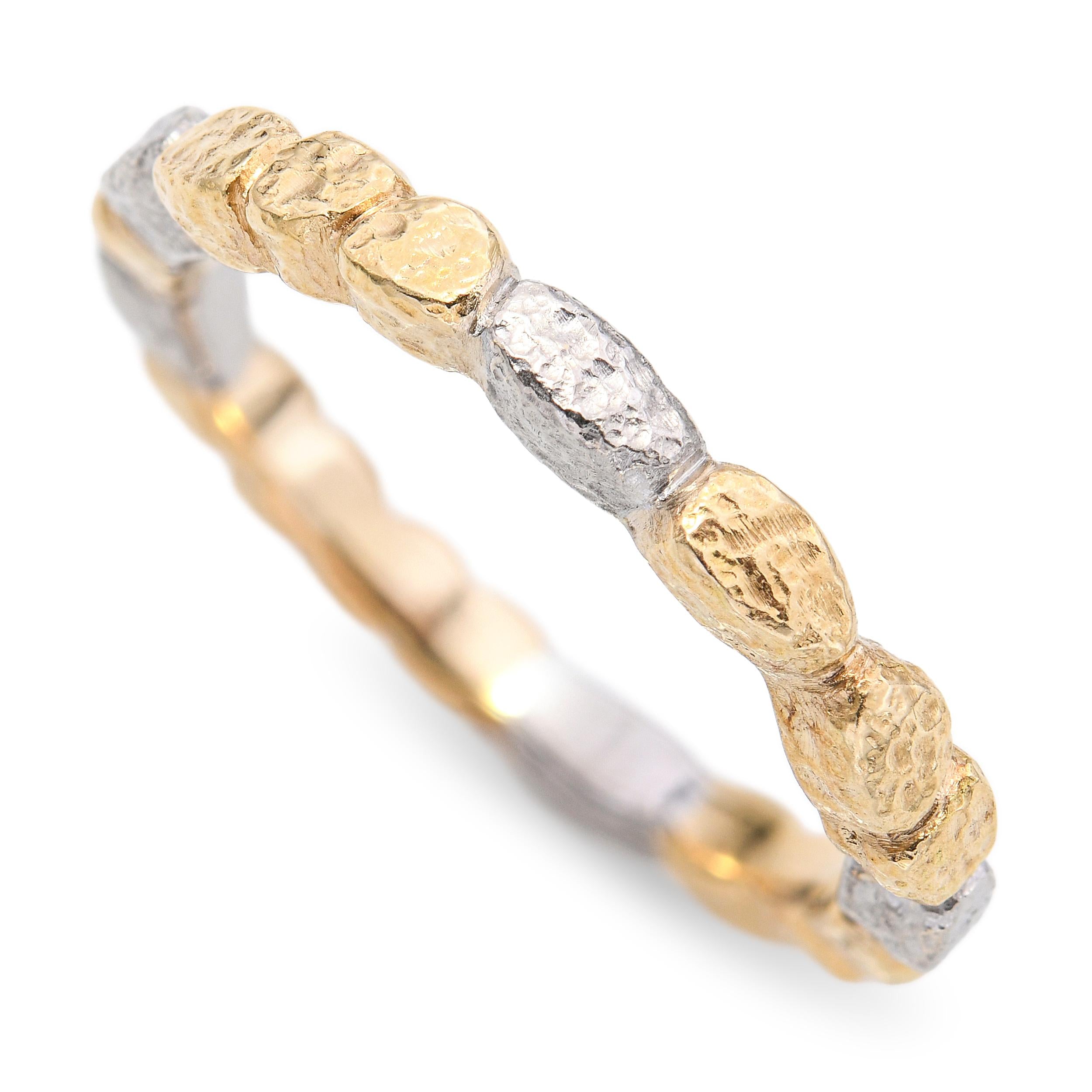 18k Yellow Gold and Palladium Two-Tone Band Ring