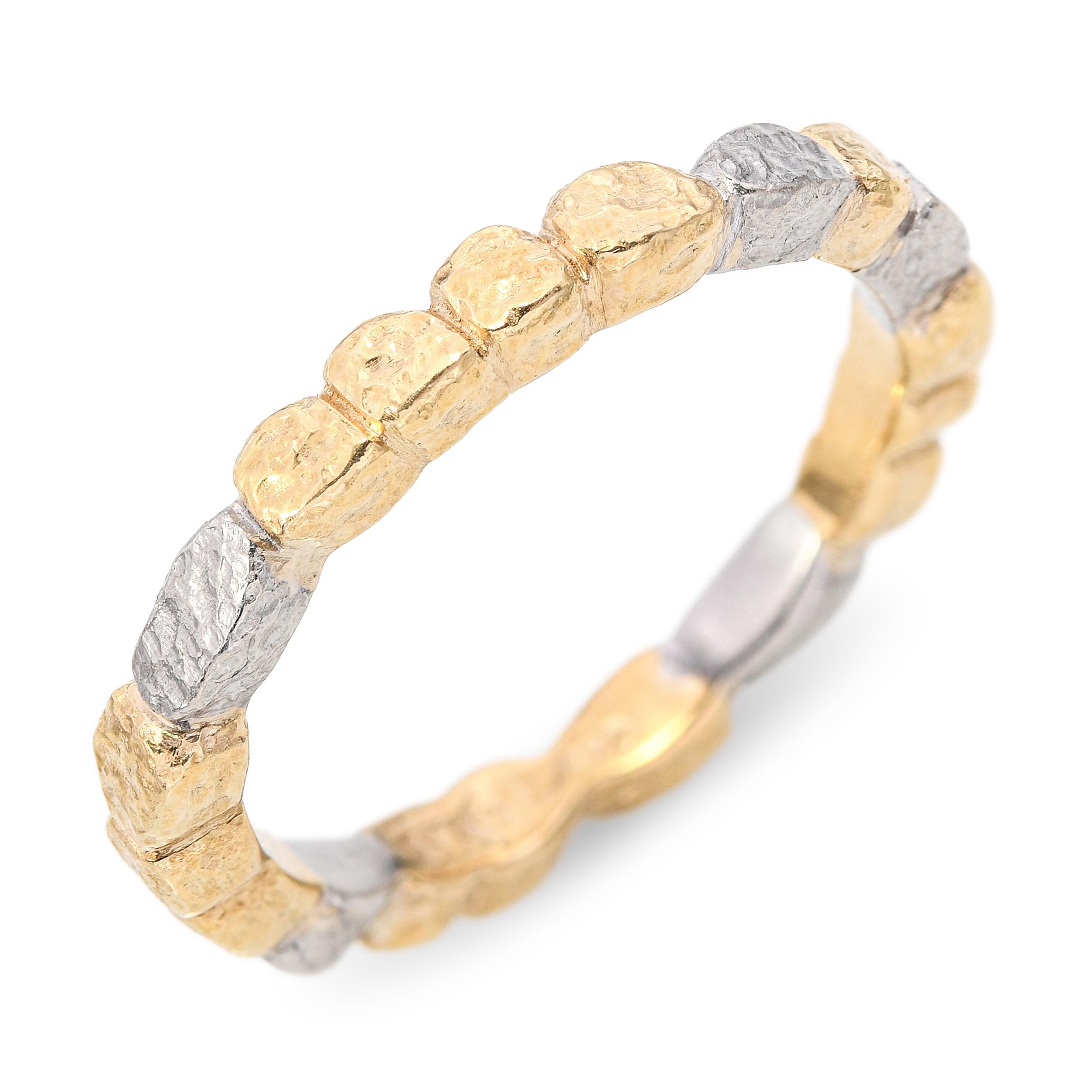18k Yellow Gold and Palladium Two-Tone Band Ring