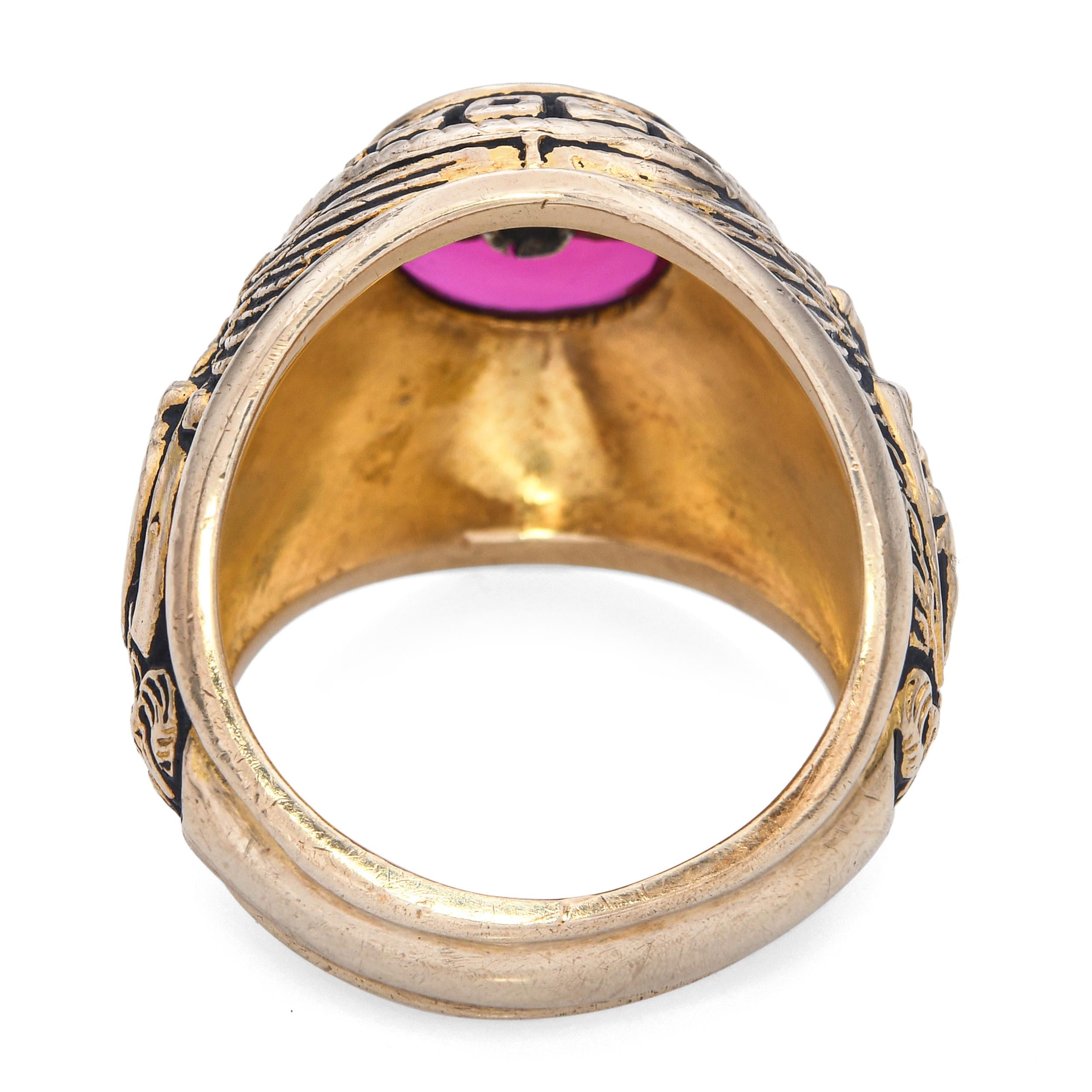 Vintage 10k Yellow Gold Crest Craft US Army Airborne Ring