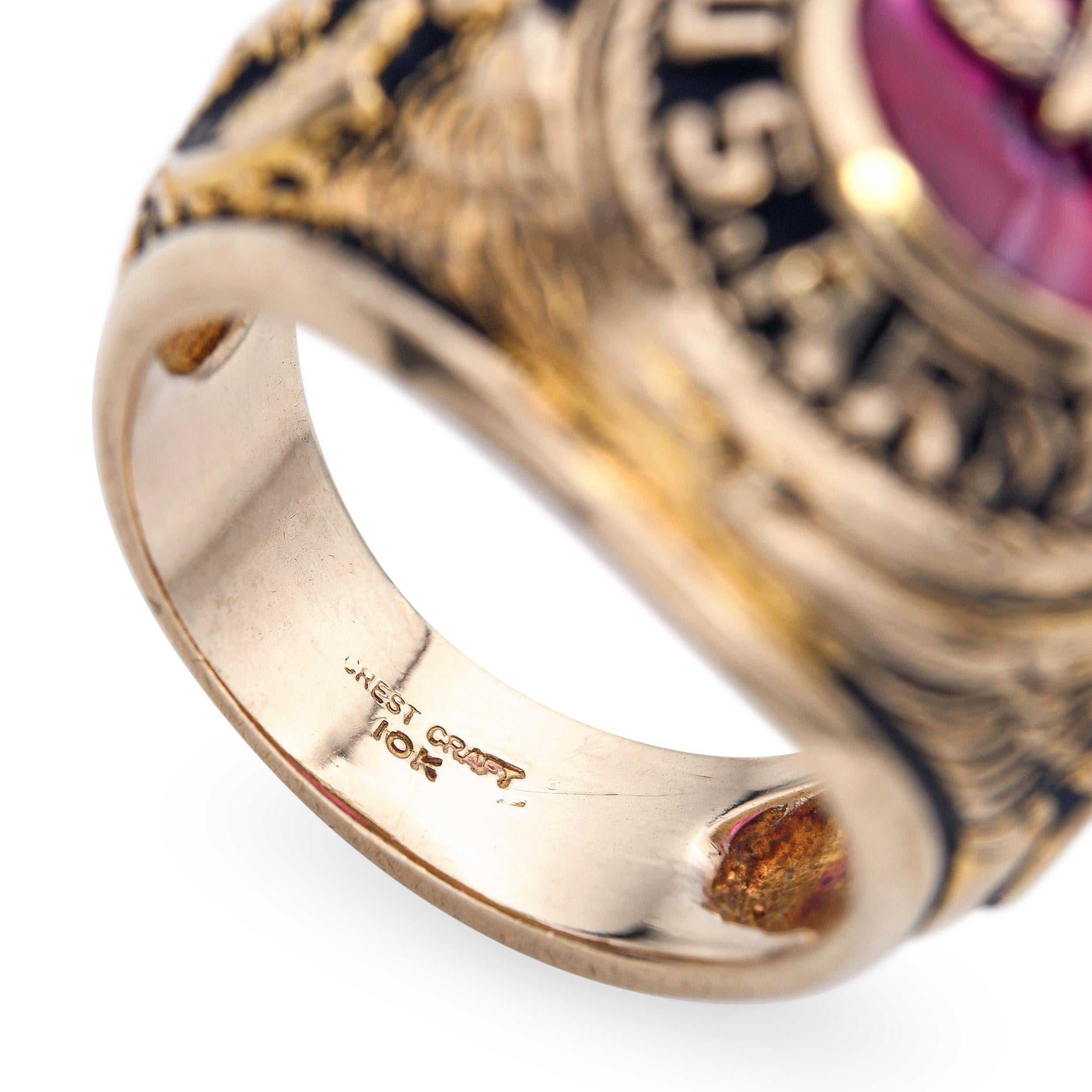 Vintage 10k Yellow Gold Crest Craft US Army Airborne Ring