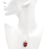 Vintage 15k Yellow Gold 8.2tcw Ruby and 0.1tcw Diamond Pendant