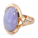 Vintage 14k Yellow Gold Lavender Jade Ring