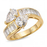 18k Yellow Gold 3.07tcw Diamond Bypass Ring
