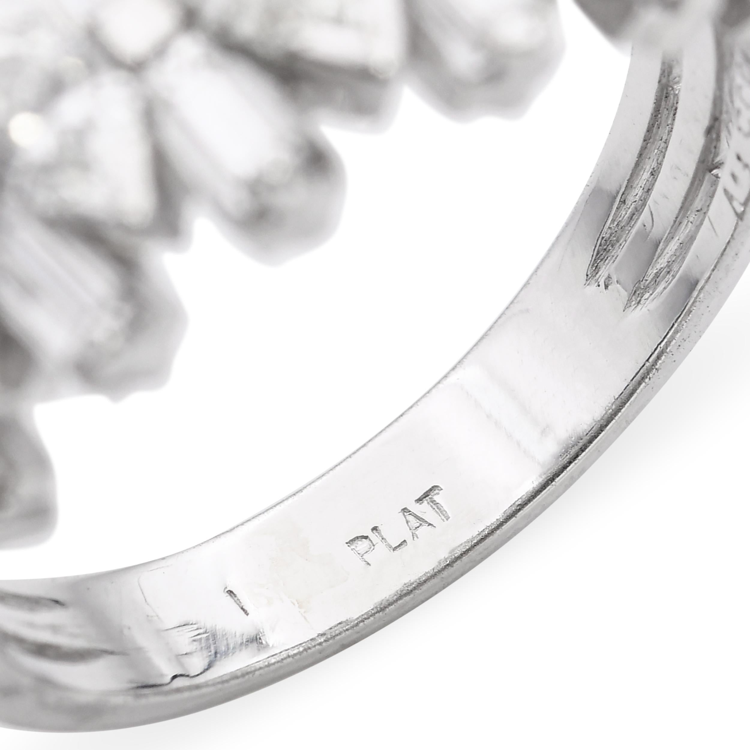 Platinum Geometric Diamond Ring