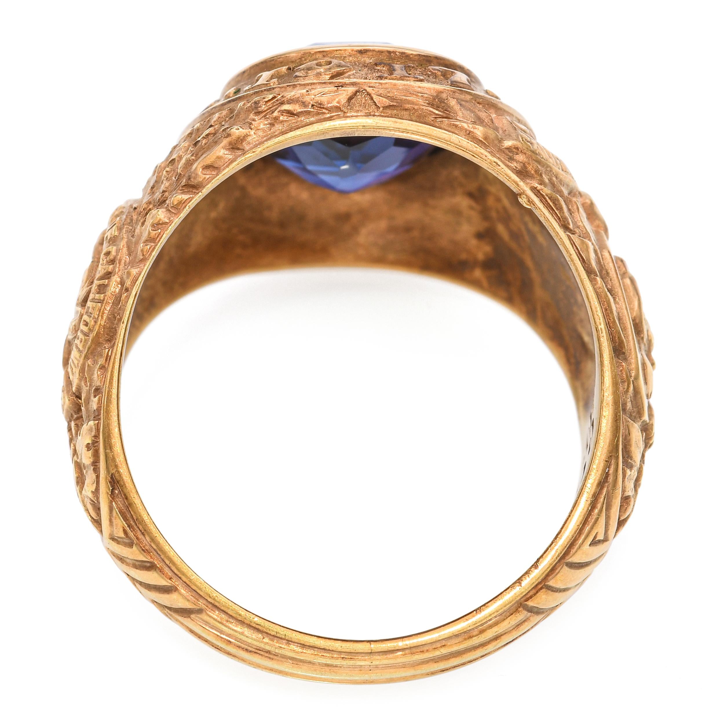 Class of 1917 University of California Berkeley 14k Yellow Gold Class Ring