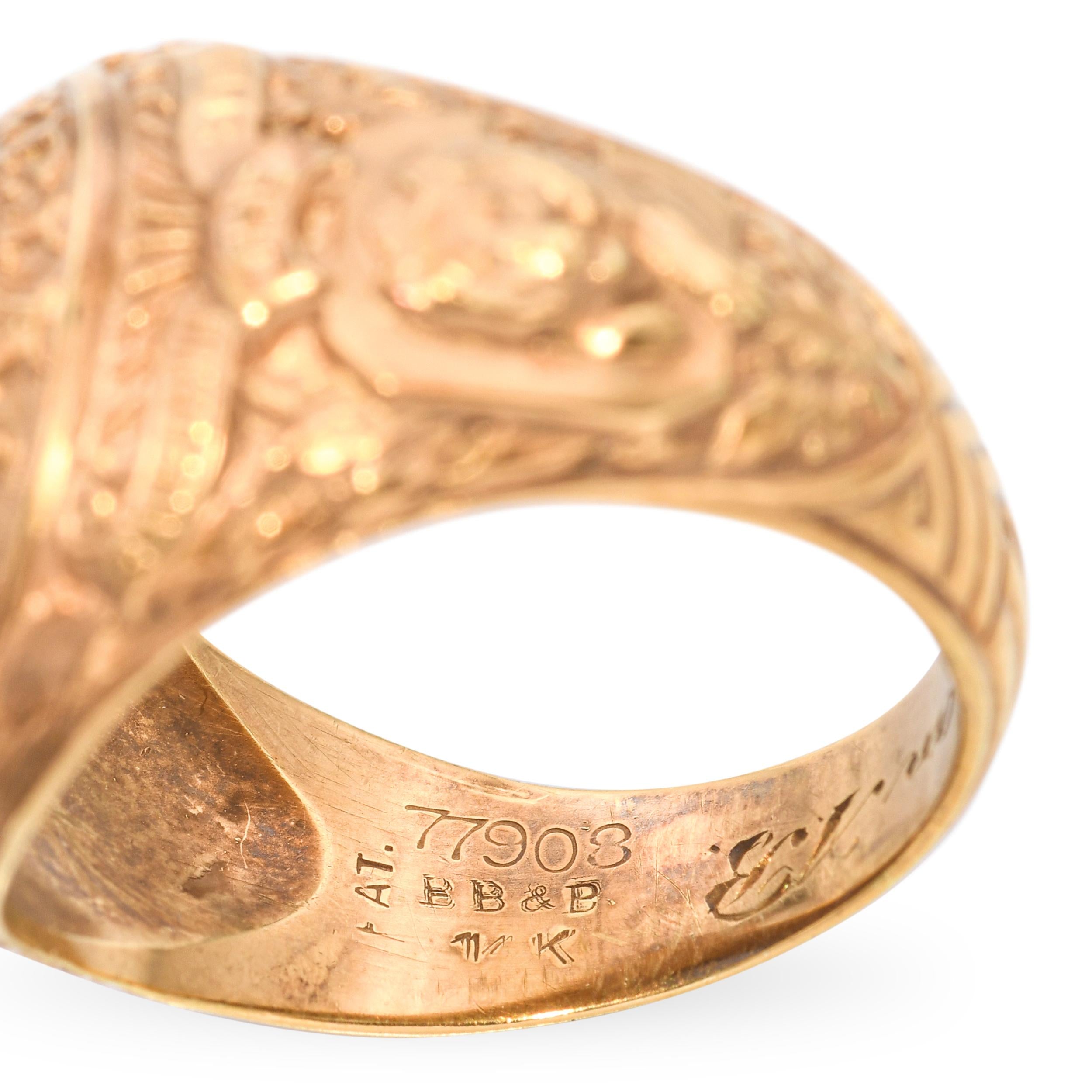 Class of 1917 University of California Berkeley 14k Yellow Gold Class Ring