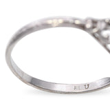 Antique Platinum 0.30ct Old Euro Diamond Filigree Engagement Ring