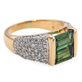 18k Yellow Gold 1.75tcw Tourmaline and Diamond Ring