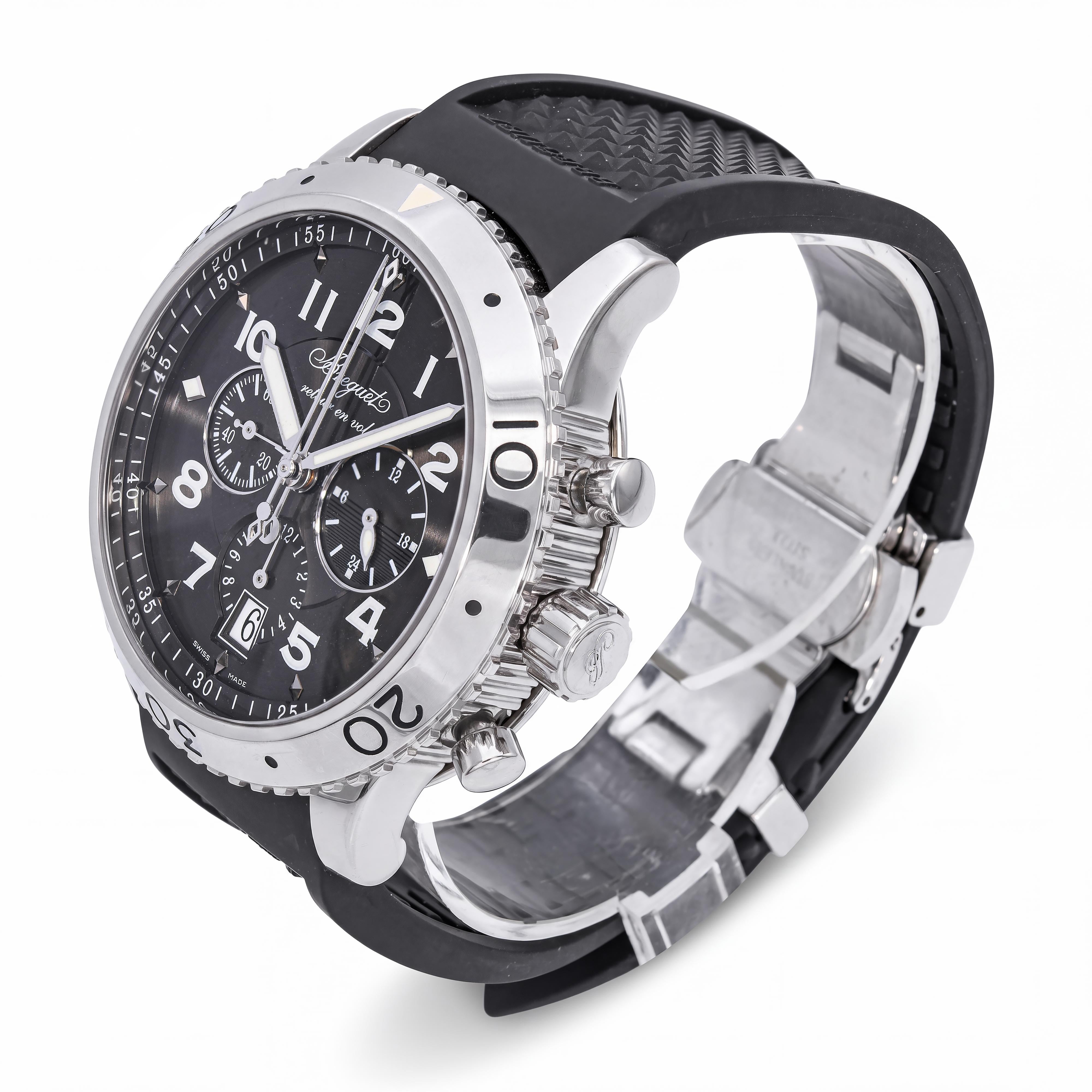 Breguet Stainless Steel Flyback Type XXI Chronograph Mens Watch Ref. 3810
