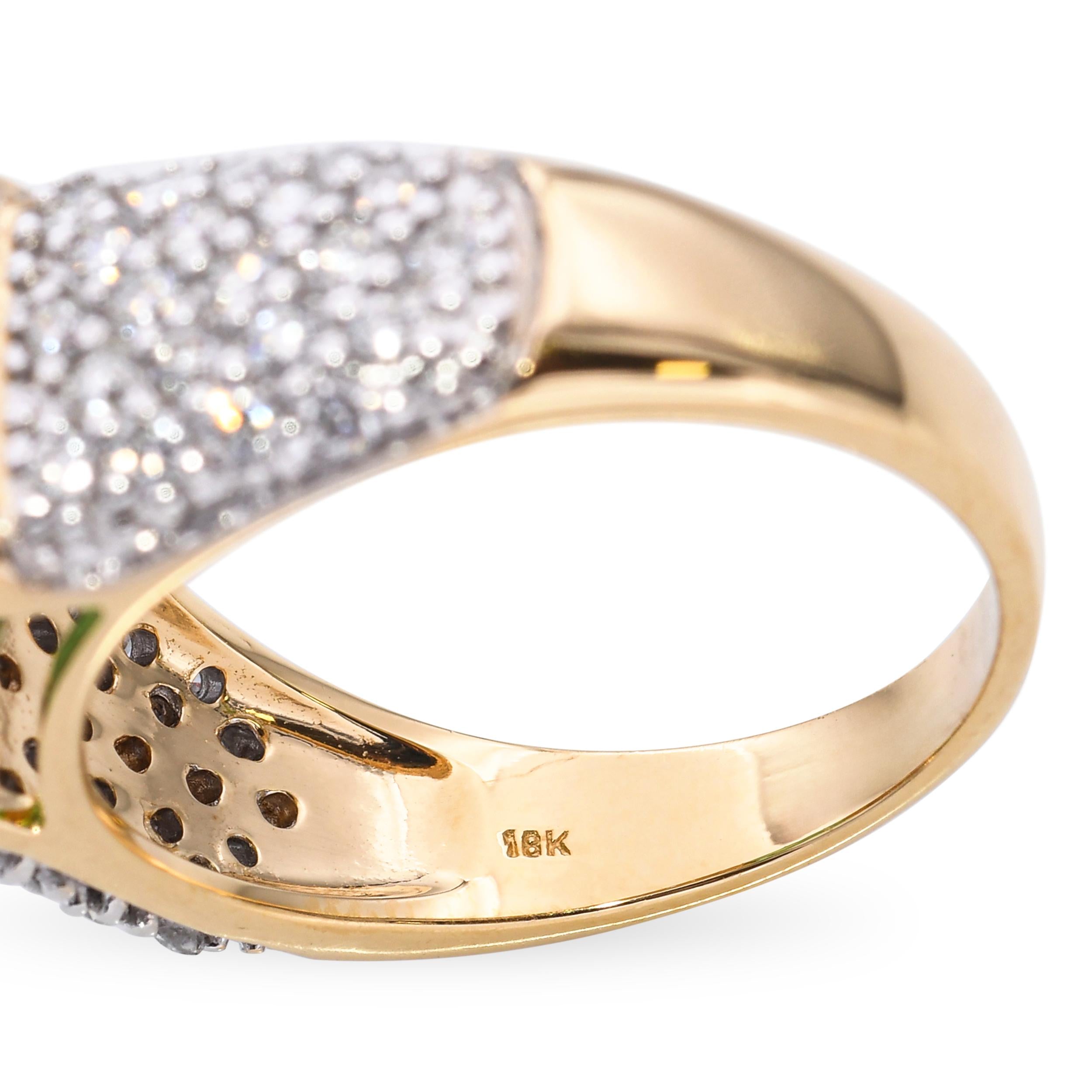 18k Yellow Gold 1.75tcw Tourmaline and Diamond Ring