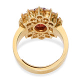 Vintage 14k Yellow Gold GIA 3.59ct Red Spinel and Diamond Ring