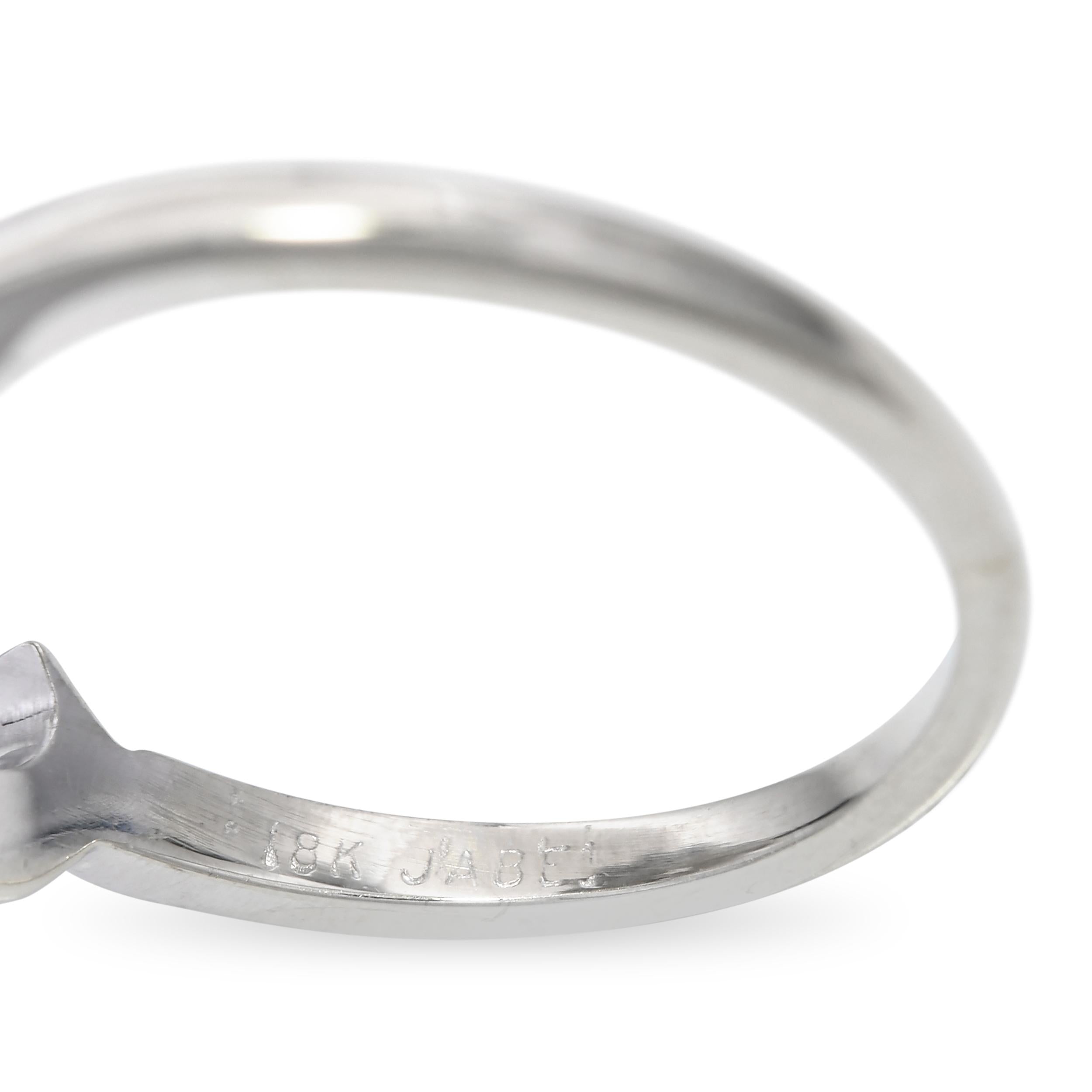 Vintage 18k White Gold Diamond Floral Ring