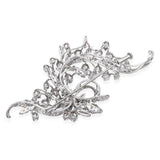 Precious Metal Alloy 7.59tcw Diamond Floral Brooch