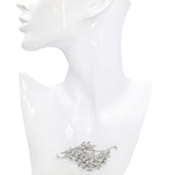 Precious Metal Alloy 7.59tcw Diamond Floral Brooch