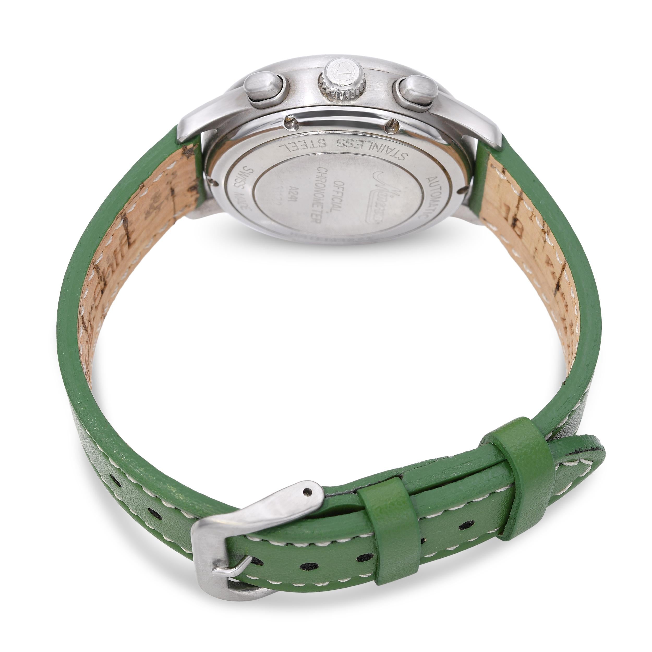 Minerva Official Chronometer Stainless Steel Chronograph Automatic Watch A241