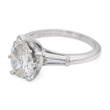 Vintage Platinum 1.28ct J Si2 Pear Diamond Engagement Ring