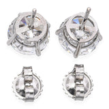 Platinum Lab Grown E Vs1 4.99tcw Diamond Stud Earrings