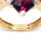 Bellari 18k Yellow Gold Multi-Stone and Diamond Ring