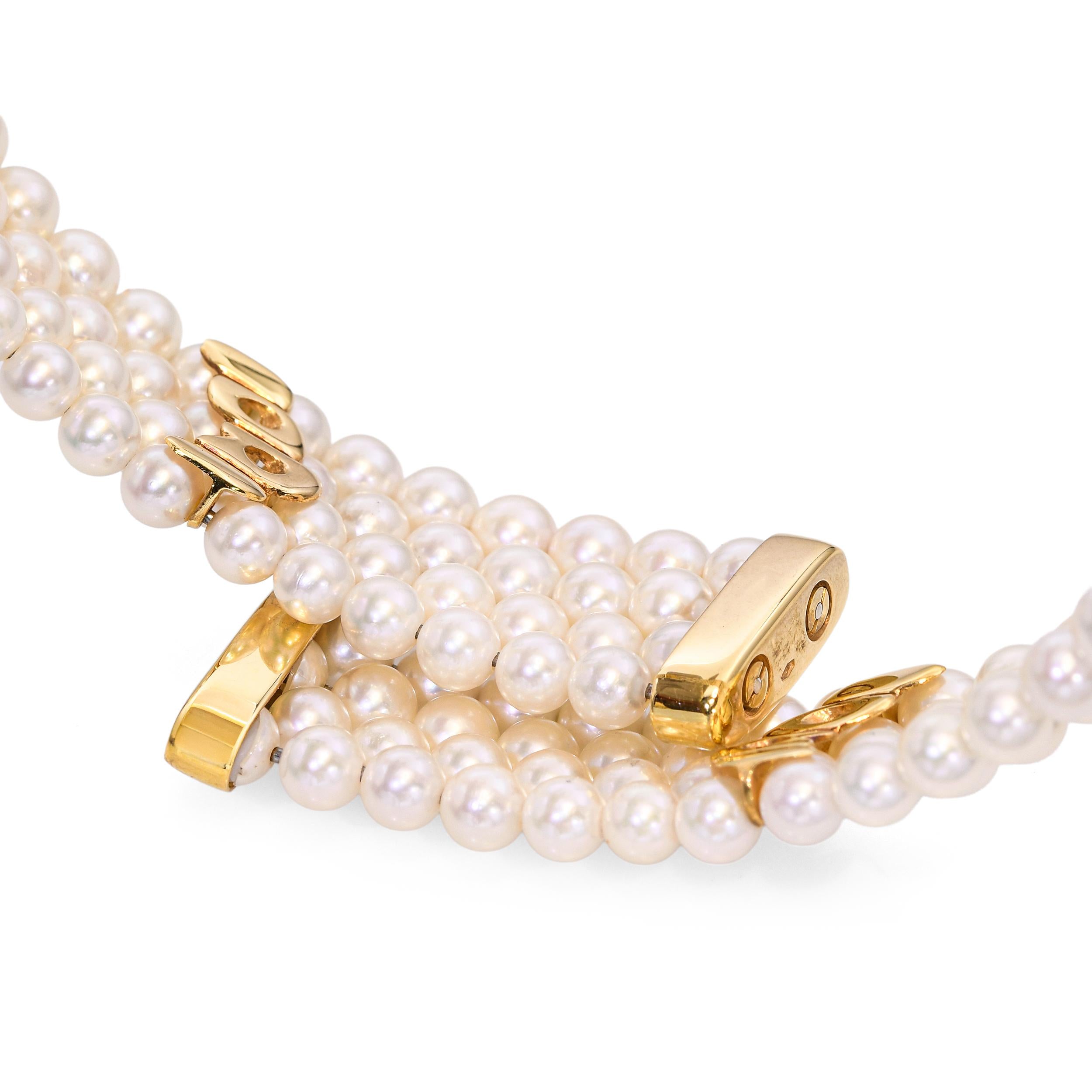 18k Yellow Gold Pearl & 8.1ctw Multicolor Diamond Floral Choker Necklace