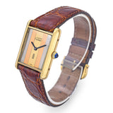 Cartier Must de Cartier Tank Trinity Vermeil Mechanical Men's Watch