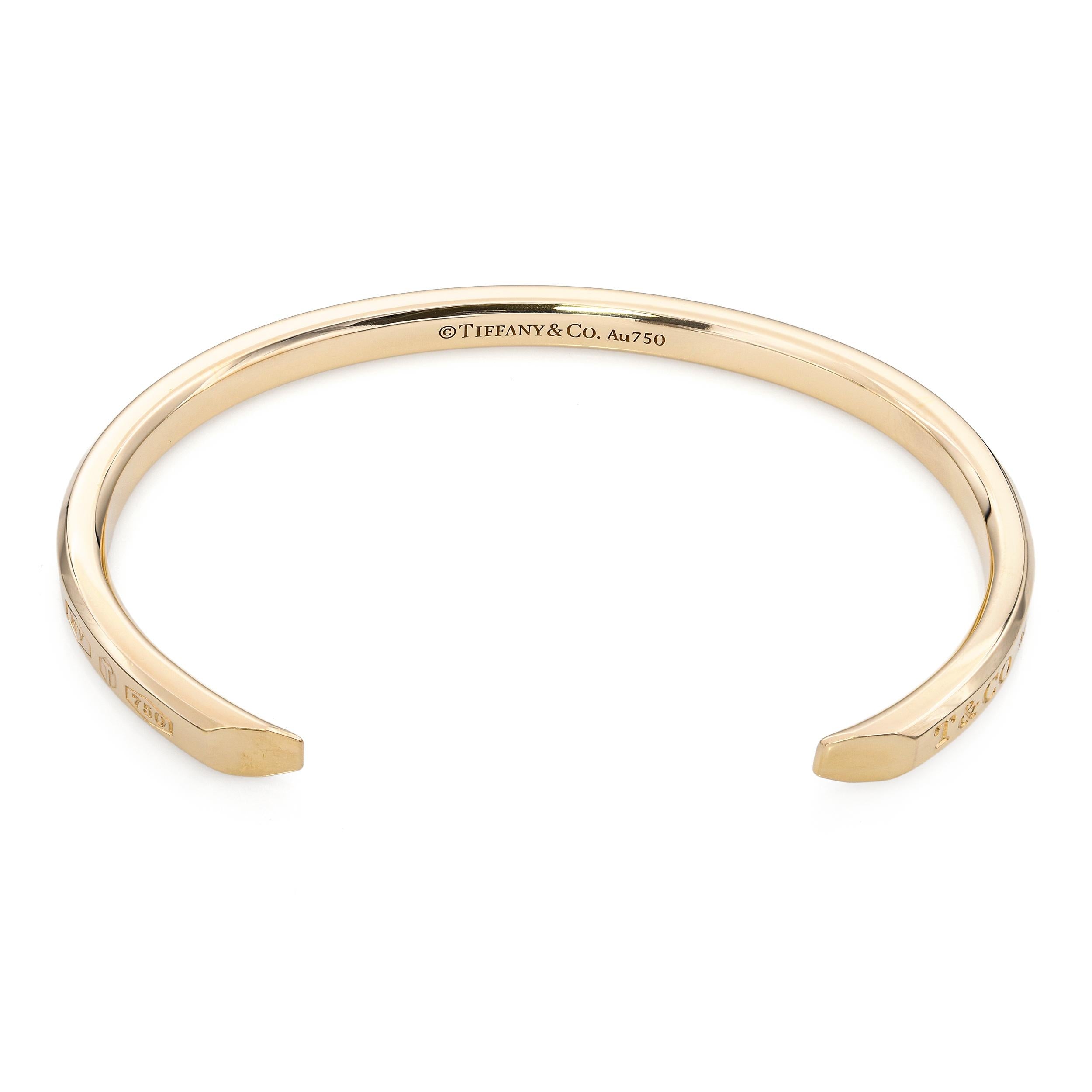 Tiffany & Co. 18k Yellow Gold Makers Cuff Bracelet